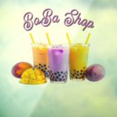 Moeleke bubble tea, boba thee raamsticker (Vel 3)