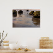 Moeraki Boulder Keien op Strand Poster (Keuken)