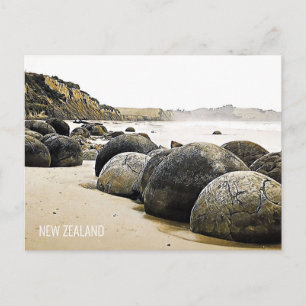 Moeraki Boulders Nieuw-Zeeland Briefkaart