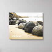 Moeraki Boulders Nieuw-Zeeland Canvas Afdruk (Voorkant)