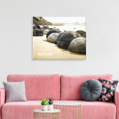 Moeraki Boulders Nieuw-Zeeland Canvas Afdruk (Insitu (Woonkamer))