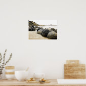 Moeraki Boulders Nieuw-Zeeland reis Poster (Keuken)