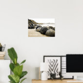 Moeraki Boulders Nieuw-Zeeland reis Poster (Thuiskantoor)