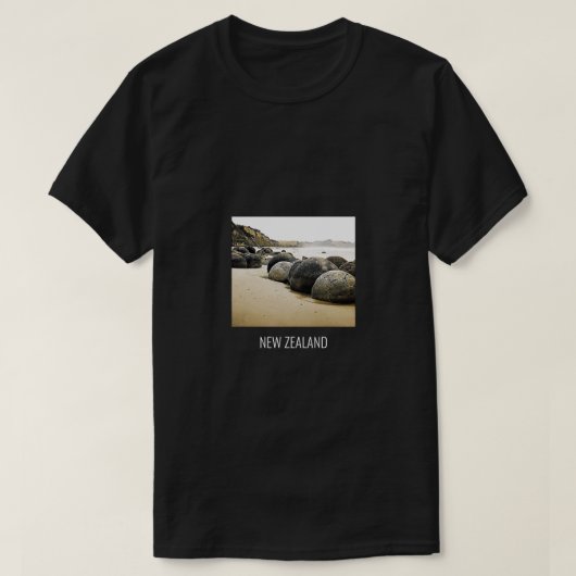 Moeraki Boulders Nieuw-Zeeland T-shirt (Design voorkant)