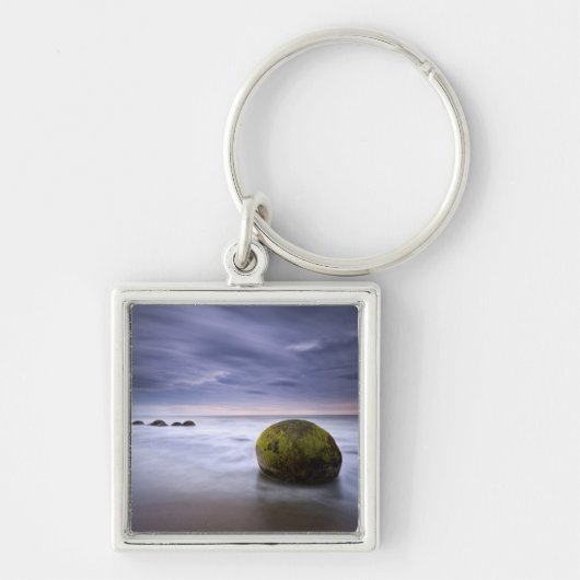 Moeraki Boulders Sunrise Seascape Sleutelhanger (Voorkant)