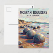 Moeraki Keien Nieuw-Zeeland Briefkaart (Voorkant / Achterkant)