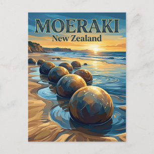 Moeraki Keien Nieuw-Zeeland Briefkaart