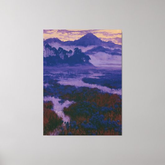 Moeras aan de rand van de ochtend canvas afdruk (Voorkant)