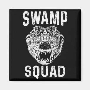 Moeras Alligator Squad Reptiel Alligator Liefhebbe Magneet