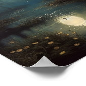 Moeras bij maanlicht poster (Hoek)