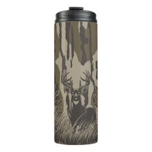 Moeras camouflage witstaarthert hertenjacht camouf thermosbeker