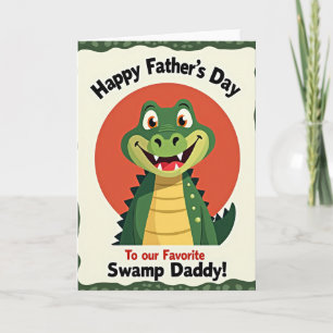 Moeras Daddy Cartoon Stijl Kaart