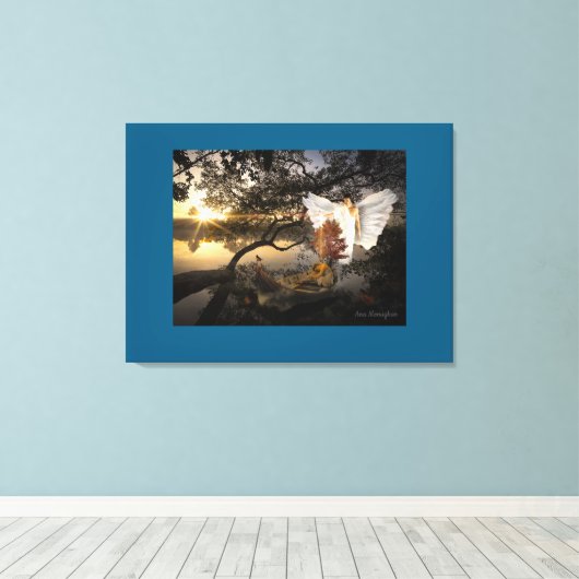 Moeras engel canvas afdruk (Insitu (Houten vloer))