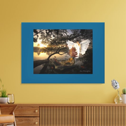 Moeras engel canvas afdruk (Insitu (Woonkamer))