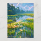 Moeras in het hart van het bos briefkaart (Voorkant)