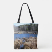 Moeras in het voorjaar Natuur Tote Bag (Achterkant)