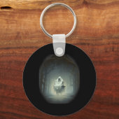  moeras spook op de schommel in bos Hallowe Sleutelhanger (Voorkant)