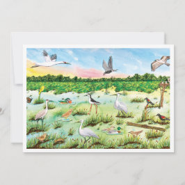 Moeras Wetland Plat Wenskaart Bedankkaart