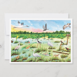 Moeras Wetland Plat Wenskaart Bedankkaart