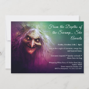 Moerasheks Halloween-feest Uitnodiging