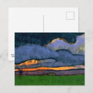 Moeraslandschap met een molen Emil Nolde Briefkaart