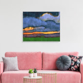 Moeraslandschap met een molen | Emil Nolde | Canvas Afdruk (Insitu (Woonkamer))