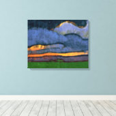 Moeraslandschap met een molen | Emil Nolde | Canvas Afdruk (Insitu (Houten vloer))