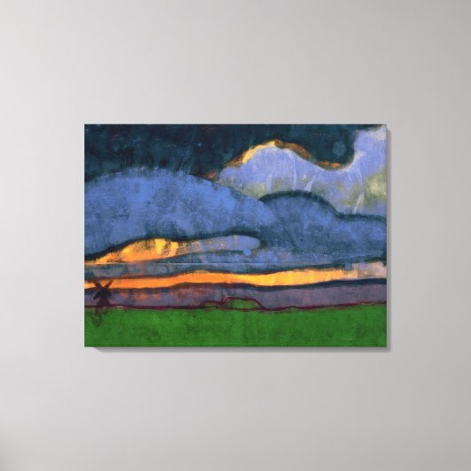 Moeraslandschap met een molen | Emil Nolde | Canvas Afdruk (Voorkant)