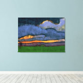 Moeraslandschap met een molen | Emil Nolde | Canvas Afdruk (Insitu (Houten vloer))