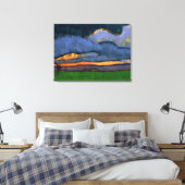 Moeraslandschap met een molen | Emil Nolde | Canvas Afdruk (Insitu (Slaapkamer))