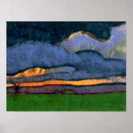 Moeraslandschap met een molen | Emil Nolde | Poster