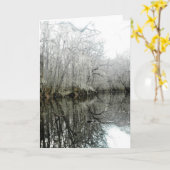 Moeraslandschap Wenskaart-Blank Kaart (Gele Bloem)