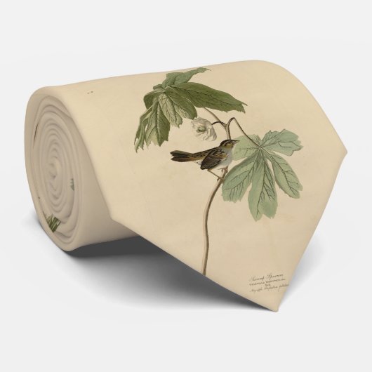 Moerasmest uit de Amerikaanse vogels van Audubon Stropdas (Opgerold)
