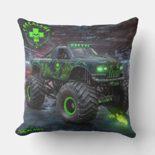 Moerasmonster: Giftige Schedel Monstertruck Buitenkussen