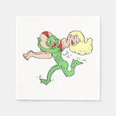 Moerasmonster met een dame papieren servetten (Voorkant)