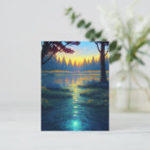 Moerassig bos in betoverende wildernis briefkaart (Staand voorkant)