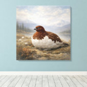Moerassneeuwhoen in het wild canvas afdruk (Insitu (Houten vloer))
