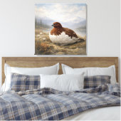 Moerassneeuwhoen in het wild canvas afdruk (Insitu (Slaapkamer))
