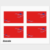 moerasvogels rechthoekige sticker (Vel)