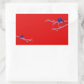 moerasvogels rechthoekige sticker (Tas)