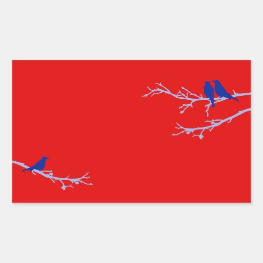 moerasvogels rechthoekige sticker (Voorkant)