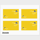 moerasvogels rechthoekige sticker (Vel)