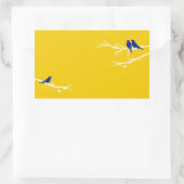 moerasvogels rechthoekige sticker (Tas)