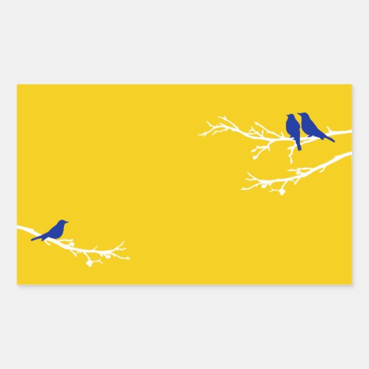 moerasvogels rechthoekige sticker (Voorkant)
