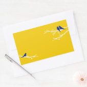 moerasvogels rechthoekige sticker (Envelop)