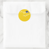 moerasvogels ronde sticker (Tas)