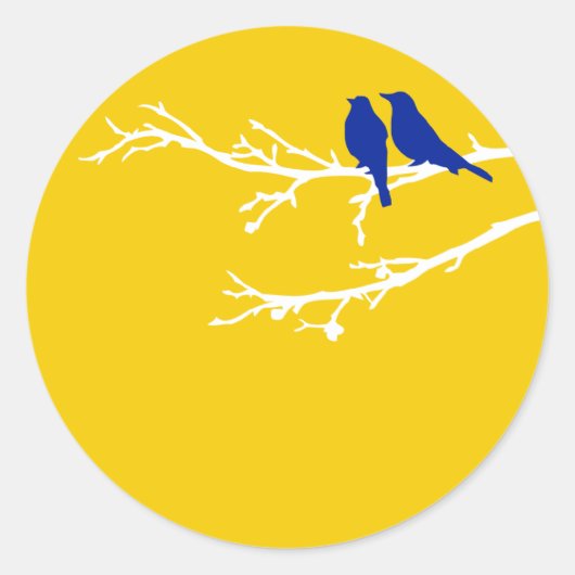moerasvogels ronde sticker (Voorkant)