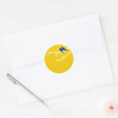 moerasvogels ronde sticker (Envelop)