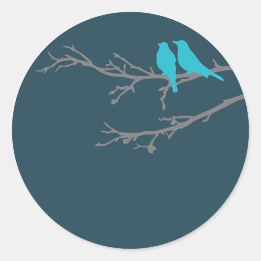 moerasvogels ronde sticker (Voorkant)