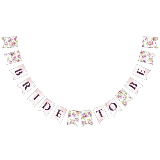 Moerbei en Ivory Droom Bruidsfeest Vlaggetjes (Alle)